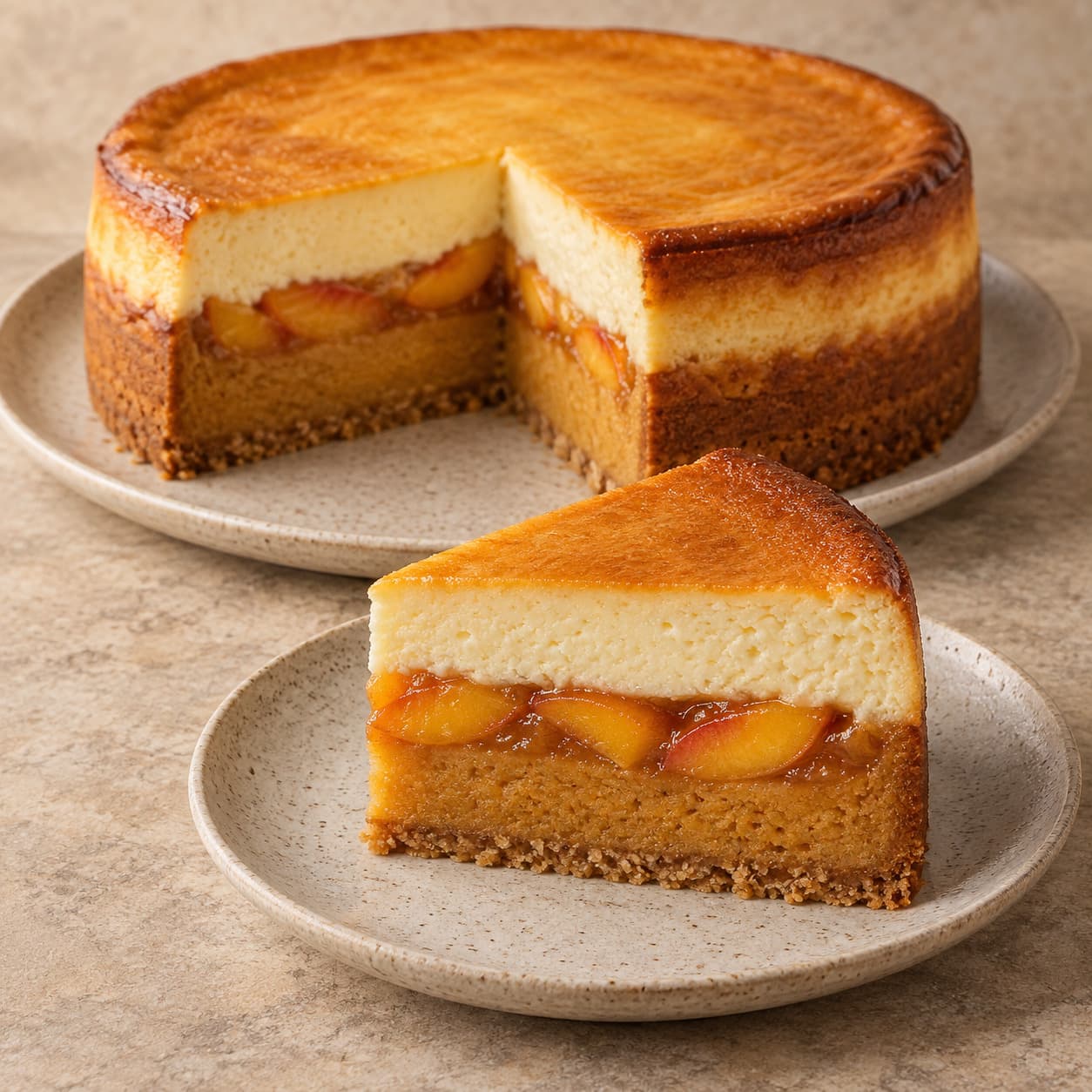 Peach Upside Down Double Decker
